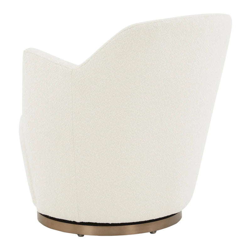 SAFAVIEH Couture Nver Swivel Accent Chair - 26 In. W x 32 In. D x 31 In. H - 26Wx32Dx31H