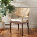 SAFAVIEH Saveta Honey Arm Chair - 23 x 22.5 x 34 - 23Wx23Dx34H