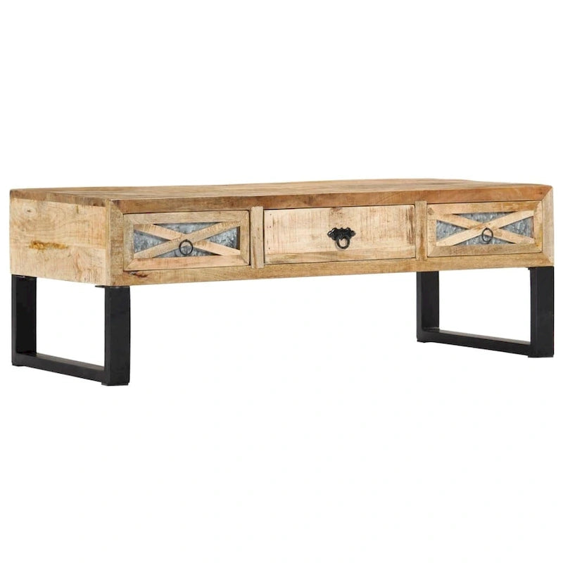vidaXL Coffee Table 43.3x19.7x15 Solid Wood Mango