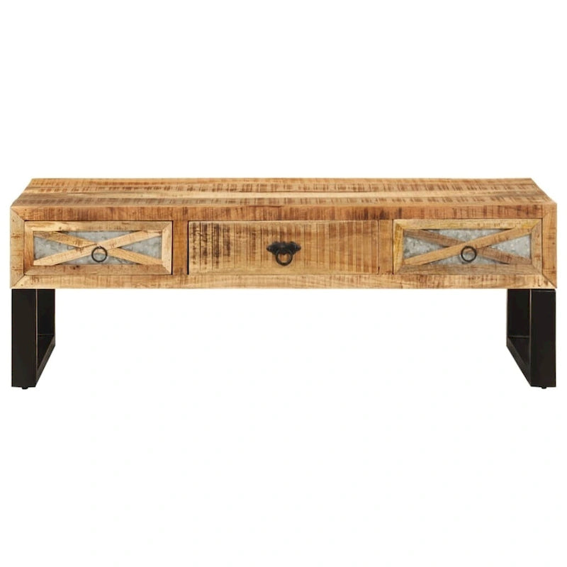 vidaXL Coffee Table 43.3x19.7x15 Solid Wood Mango