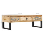 vidaXL Coffee Table 43.3x19.7x15 Solid Wood Mango