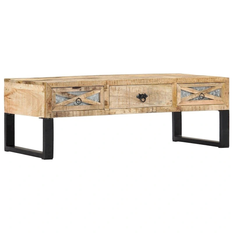 vidaXL Coffee Table 43.3x19.7x15 Solid Wood Mango
