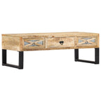 vidaXL Coffee Table 43.3x19.7x15 Solid Wood Mango