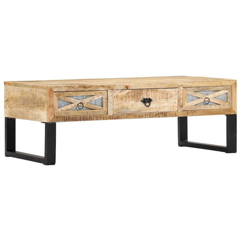 vidaXL Coffee Table 43.3x19.7x15 Solid Wood Mango