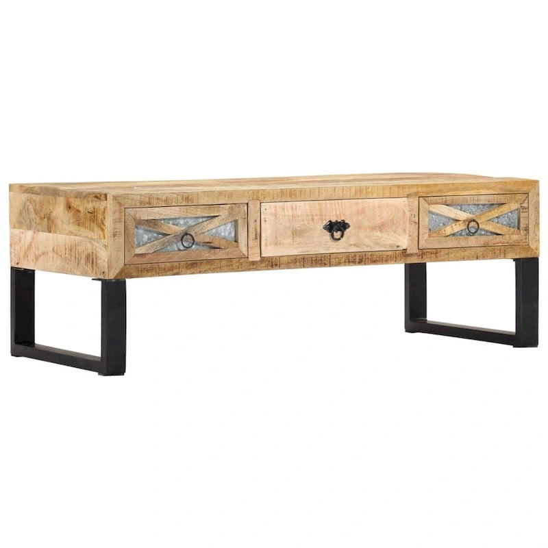 vidaXL Coffee Table 43.3x19.7x15 Solid Wood Mango