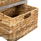 SAFAVIEH Helma Distressed Black Drawer Storage Side Table - 15 x 11.8 x 27.6 - 15Wx12Dx26H