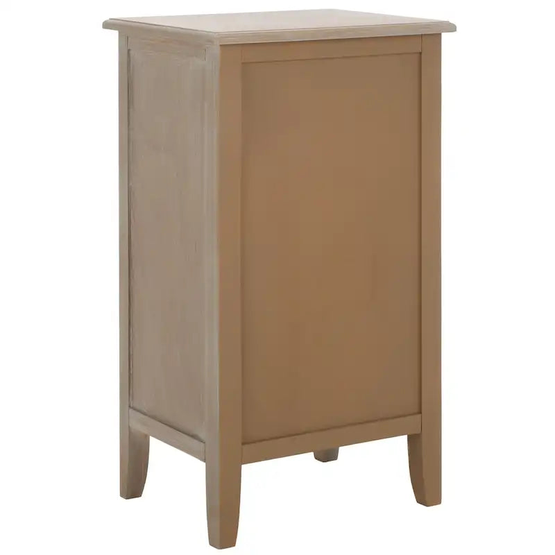 SAFAVIEH Helma Distressed Black Drawer Storage Side Table - 15 x 11.8 x 27.6 - 15Wx12Dx26H