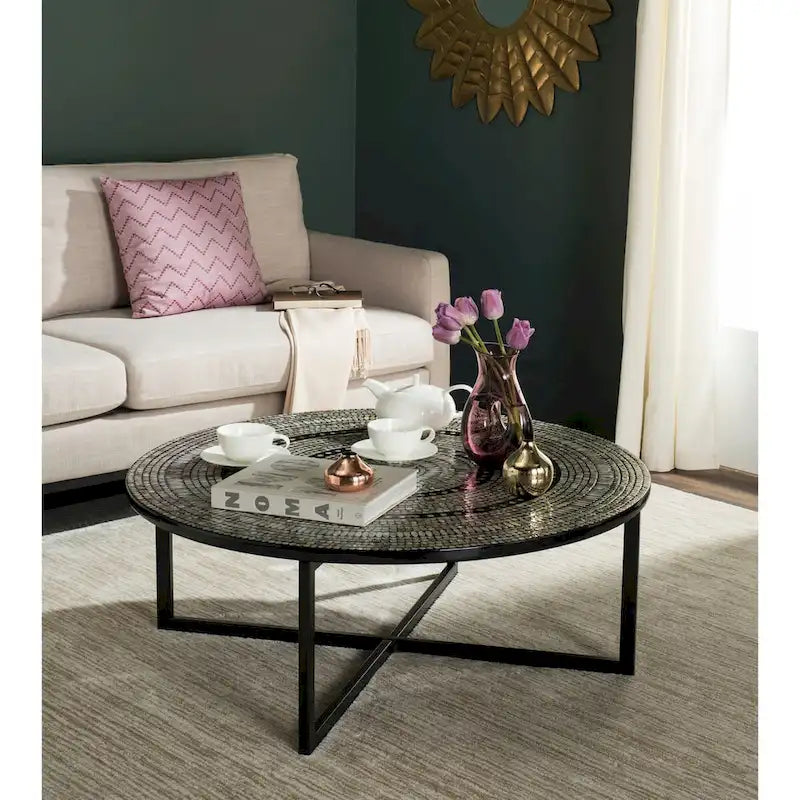 SAFAVIEH Marharita Cream Coffee Table - 39.8 x 39.8 x 15.4 - 40Wx40Dx15H