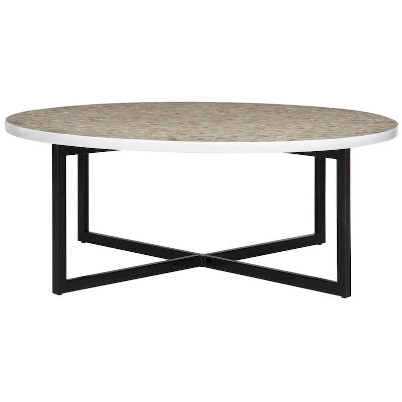 SAFAVIEH Marharita Cream Coffee Table - 39.8 x 39.8 x 15.4 - 40Wx40Dx15H