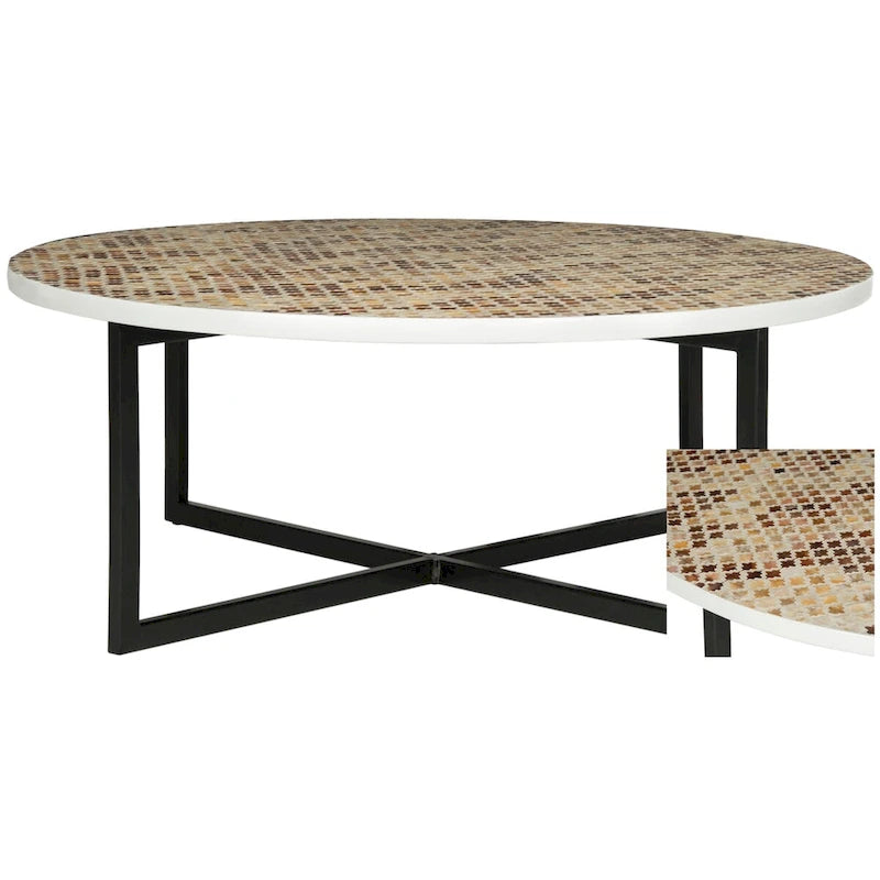 SAFAVIEH Marharita Cream Coffee Table - 39.8 x 39.8 x 15.4 - 40Wx40Dx15H