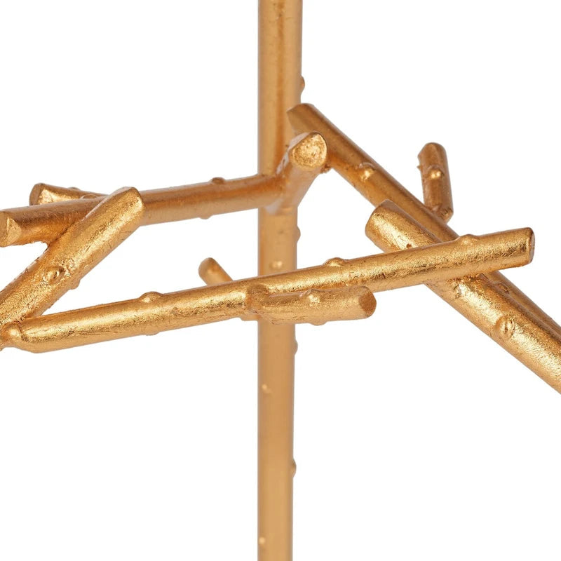 SAFAVIEH Treasures Lawanda Gold/ Blue-White Top Accent Table - 18 W x 18 L x 22.5 H - 18Wx18Dx23H