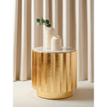 SAFAVIEH Couture Mairin Gold Side Table- Gold - 20 In W x 20 In D x 20 In H - 20Wx20Dx20H