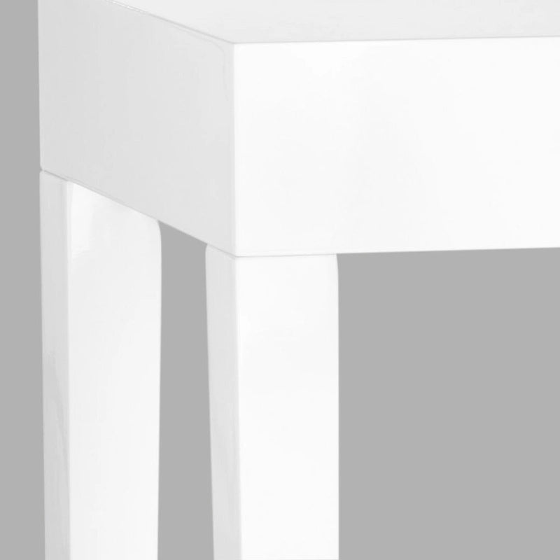 SAFAVIEH Bonny White Lacquer Console Table - 51.2 W x 13.4 L x 31.5 H - 51Wx13Dx32H