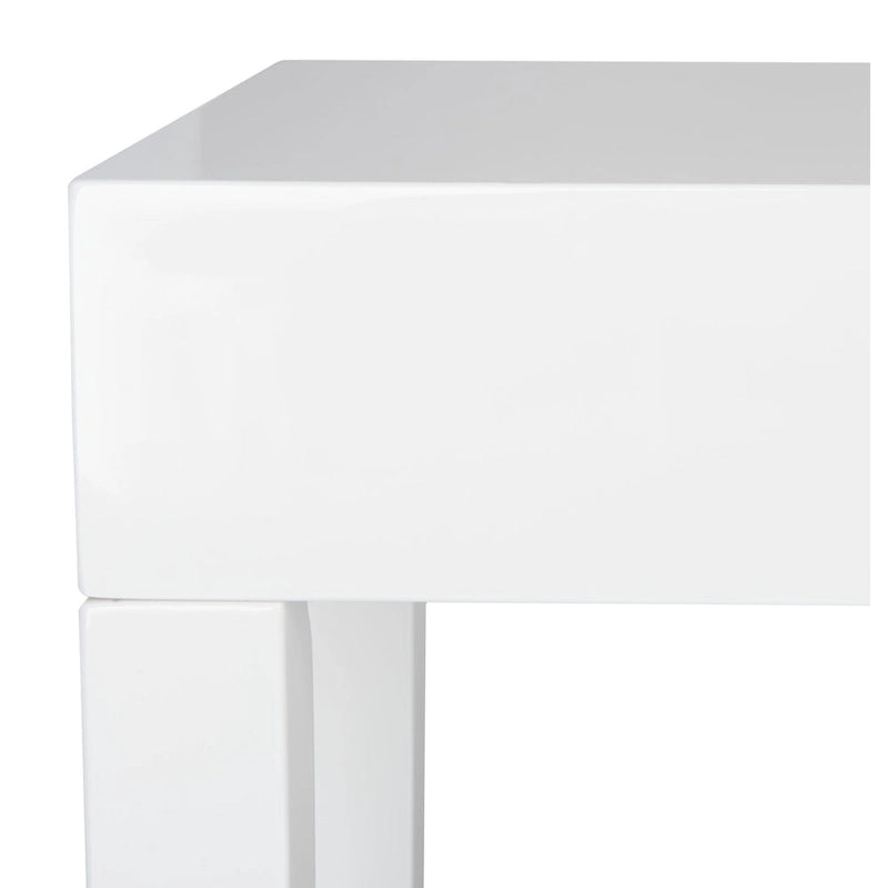 SAFAVIEH Bonny White Lacquer Console Table - 51.2 W x 13.4 L x 31.5 H - 51Wx13Dx32H