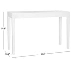 SAFAVIEH Bonny White Lacquer Console Table - 51.2 W x 13.4 L x 31.5 H - 51Wx13Dx32H