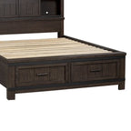 Thornwood Hills Rock Beaten Gray with Saw Cuts Queen Two Sided Storage Bed
