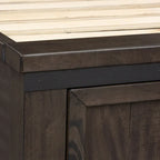 Thornwood Hills Rock Beaten Gray with Saw Cuts Queen Two Sided Storage Bed