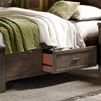 Thornwood Hills Rock Beaten Gray with Saw Cuts Queen Two Sided Storage Bed