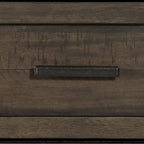 Thornwood Hills Rock Beaten Gray with Saw Cuts Queen Two Sided Storage Bed