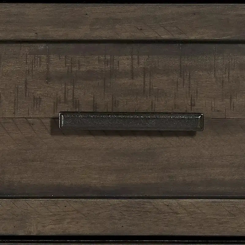 Thornwood Hills Rock Beaten Gray with Saw Cuts Queen Two Sided Storage Bed