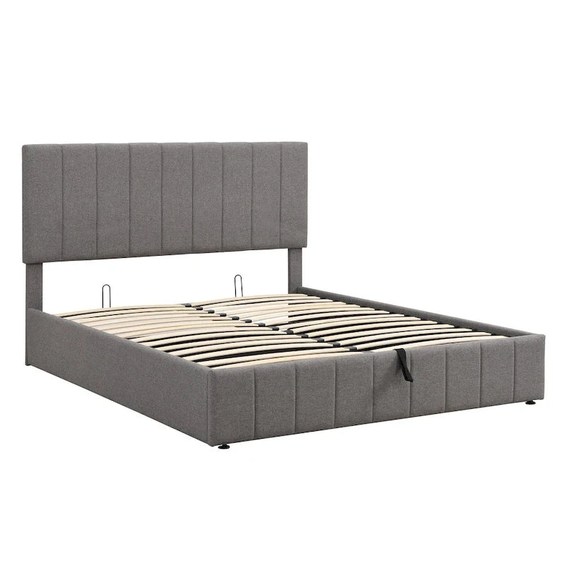 Full/Queen Upholstered Platform Bed with Lift Up Storage