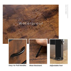 4-Drawers Dresser with Metal Frame and Wood Top