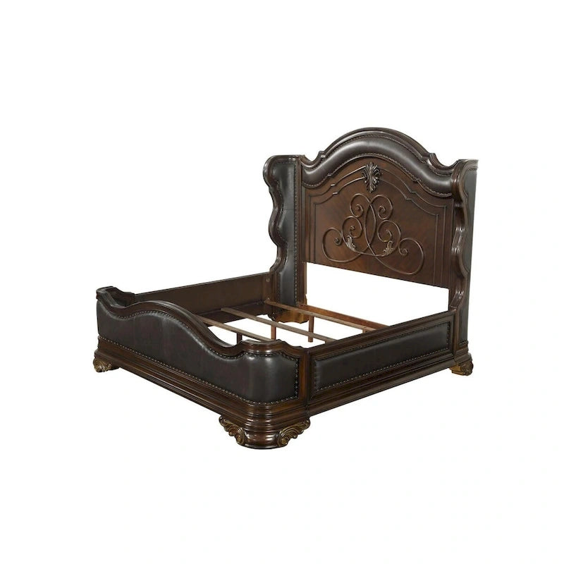 Helmer 6 Piece Highlands Cherry Traditional Panel Bedroom Set