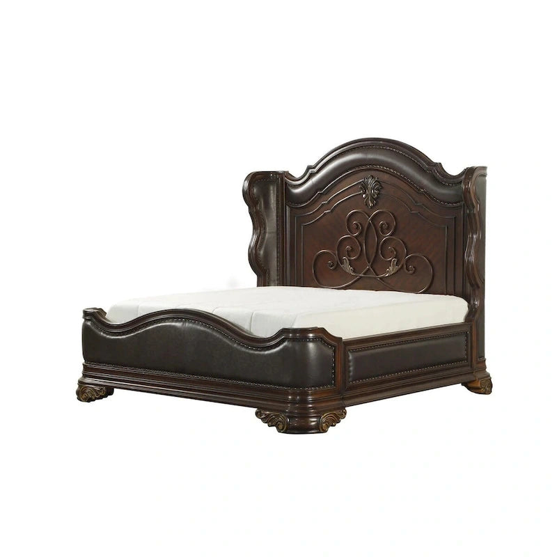Helmer 6 Piece Highlands Cherry Traditional Panel Bedroom Set