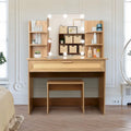 Modern Wood Cosmetic Table Chest of Drawers Nature Color