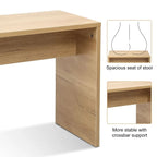 Modern Wood Cosmetic Table Chest of Drawers Nature Color