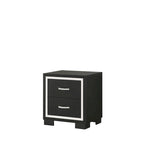 Pedro 6 Piece Black Velvel Upholstered Panel Bedroom Set
