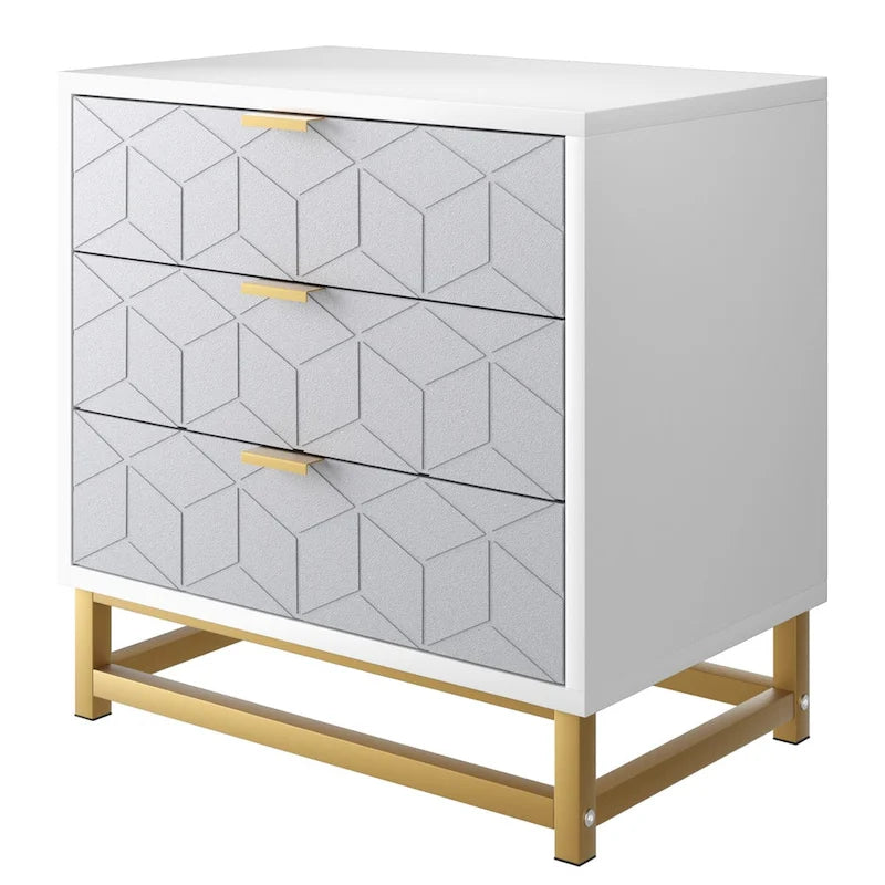 3 Drawer Dresser For Bedroom With Modern Style