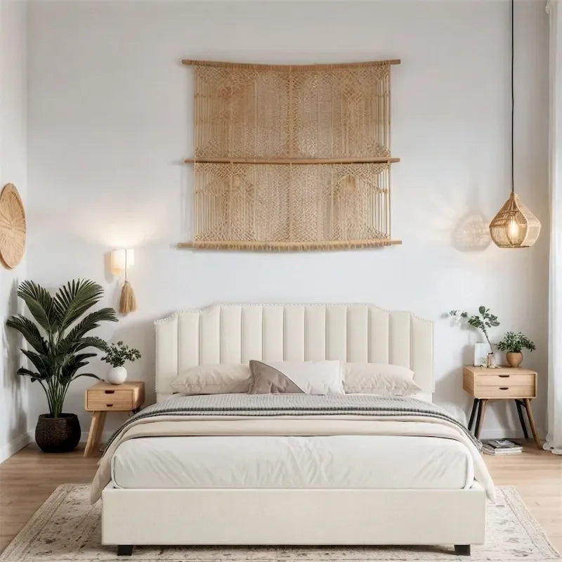 Full Size Velvet Wood Frame Lift Up Platform Bed with Storage