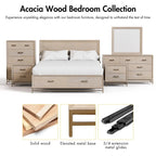 Furniture of America Drayden Transitional Oak Solid Wood 5-Piece Bedroom Set