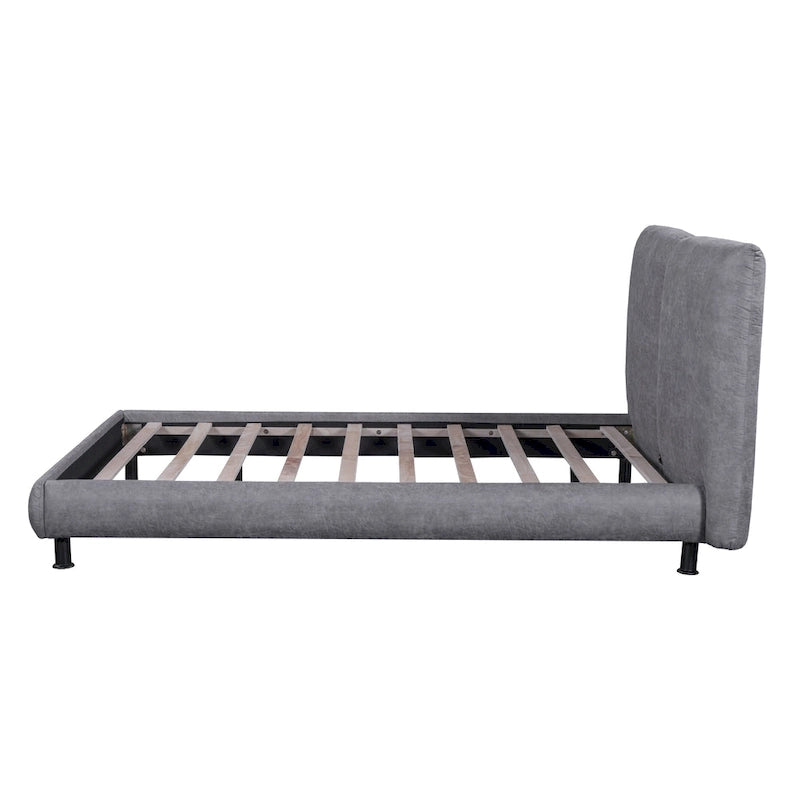Queen Size Platform Bed with Two Large Headrests