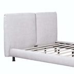 Queen Size Platform Bed with Two Large Headrests
