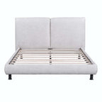 Queen Size Platform Bed with Two Large Headrests