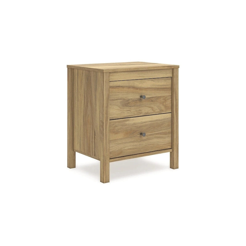 Signature Design by Ashley Bermacy Light Brown Panel Headboard with 2 Nightstands