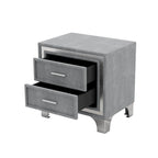 3-Pieces Bedroom Sets with Queen Size Upholstered Platform Bed and Two Nightstands