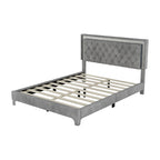 3-Pieces Bedroom Sets with Queen Size Upholstered Platform Bed and Two Nightstands