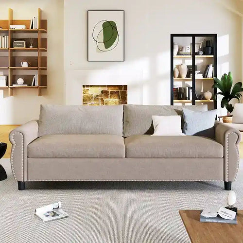 80.7 2-in-1 Sofa Bed Sleeper with Large Mattress