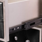 VANITII Nightstand With 3-Drawer Velvet Bedside Table Bedroom Furniture Black/Pink/Grey Metal