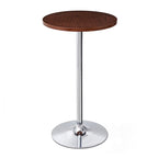 Glitzhome 39.5H Modern Bistro Walnut Top Round Pub Bar Table