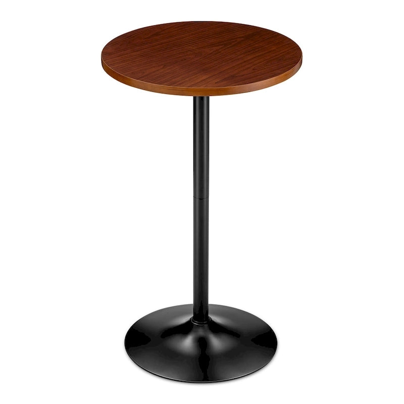 Glitzhome 39.5H Modern Bistro Walnut Top Round Pub Bar Table