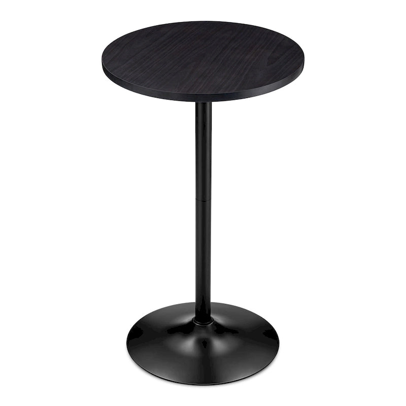 Glitzhome 39.5H Modern Bistro Walnut Top Round Pub Bar Table