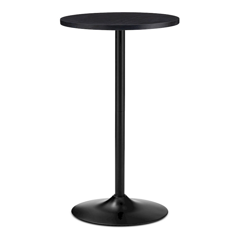 Glitzhome 39.5H Modern Bistro Walnut Top Round Pub Bar Table