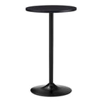 Glitzhome 39.5H Modern Bistro Walnut Top Round Pub Bar Table