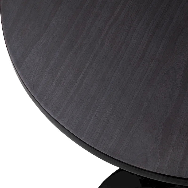 Glitzhome 39.5H Modern Bistro Walnut Top Round Pub Bar Table