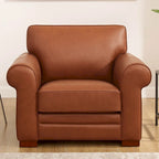 Hydeline Brookfield Top Grain Leather Sofa Set, Sofa, Loveseat and Chair