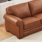 Hydeline Brookfield Top Grain Leather Sofa Set, Sofa and Chair